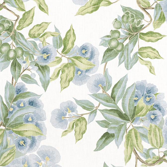 Anna French Camellia Garden Linen in Sky